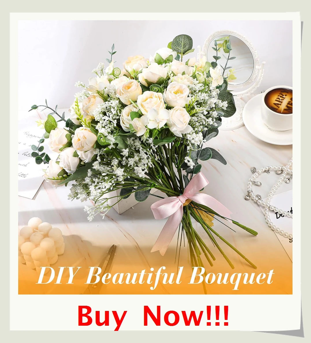 1Bundle 5 Flower Persian Peony Wedding Bouquet Artificial Flower Peony Valentine Decoration Diy Vase Home Living Room Decoration