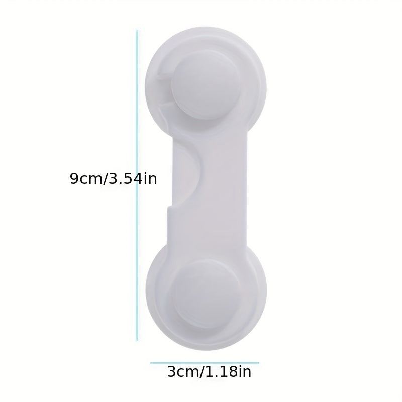 [10pcs Safety Locks for Cabinets] 10pcs Youngsters Safety Locks - Durable ABS Plastic, Phthalate-Free, White - Easy Install for Cabinets, Drawers & Fridges - Hand Pinch Protection, 3.54"x1.18