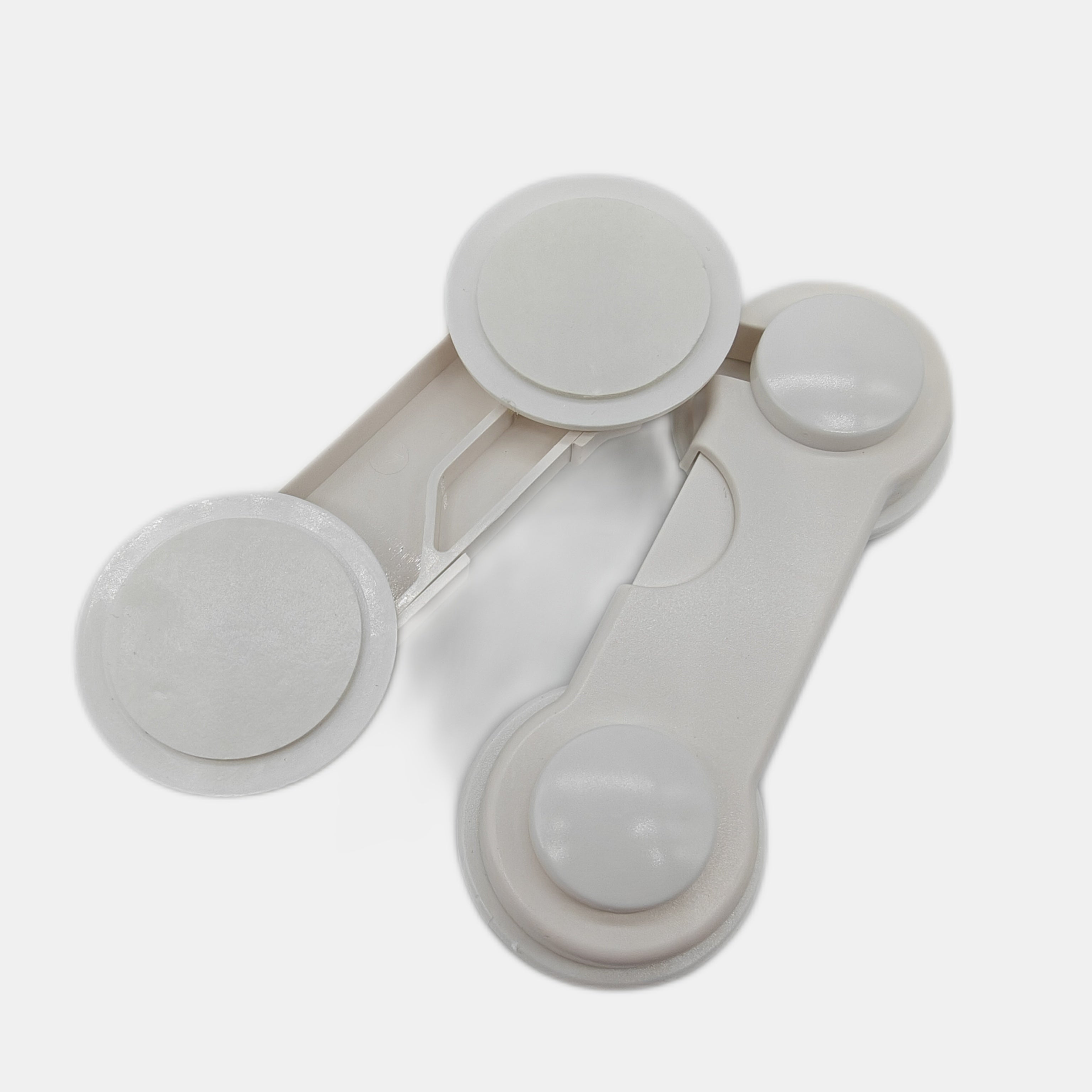 [10pcs Safety Locks for Cabinets] 10pcs Youngsters Safety Locks - Durable ABS Plastic, Phthalate-Free, White - Easy Install for Cabinets, Drawers & Fridges - Hand Pinch Protection, 3.54"x1.18