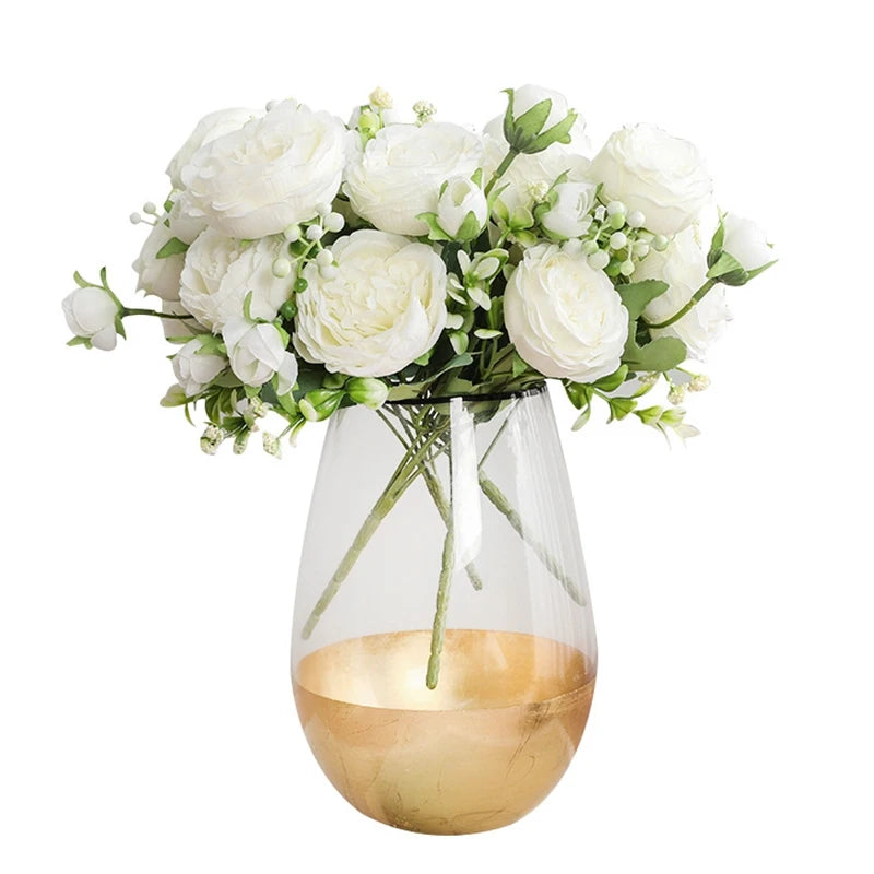1Bundle 5 Flower Persian Peony Wedding Bouquet Artificial Flower Peony Valentine Decoration Diy Vase Home Living Room Decoration