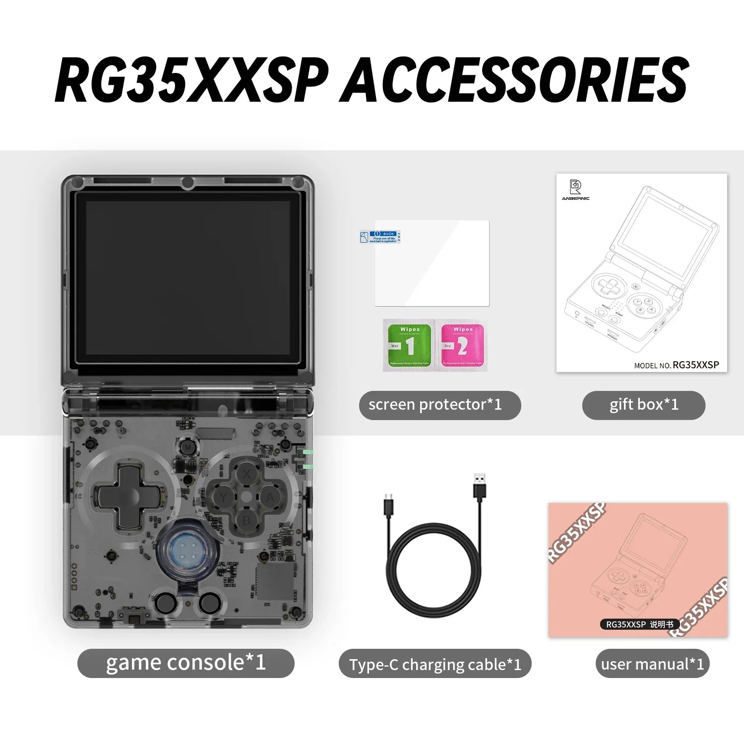 ANBERNIC RG35XXSP Retro Flip Handheld Game Console 3.5" IPS Screen Linux H700 Video Game Player Support Streaming WIFI Bluetooth