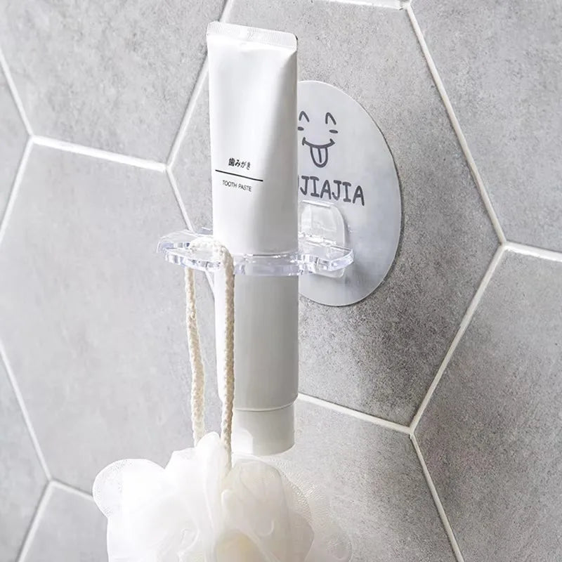 Toothbrush Holder Bathroom Creative Wall Mounted Multipurpose Storage Rack Household Punch Free Toothpaste Razor Holder