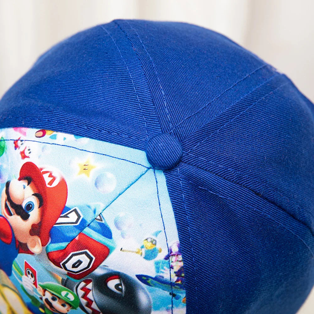 Super Mario Bros Embroidery Outdoor Leisure Sun Baseball Cap for Boy Girl Cotton Breathable Child Cap Sun Protection Hat Gifts