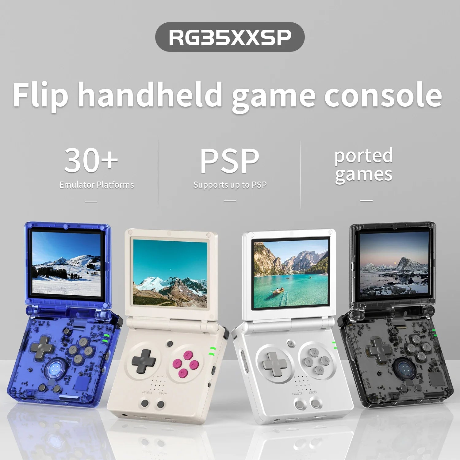 ANBERNIC RG35XXSP Retro Flip Handheld Game Console 3.5" IPS Screen Linux H700 Video Game Player Support Streaming WIFI Bluetooth
