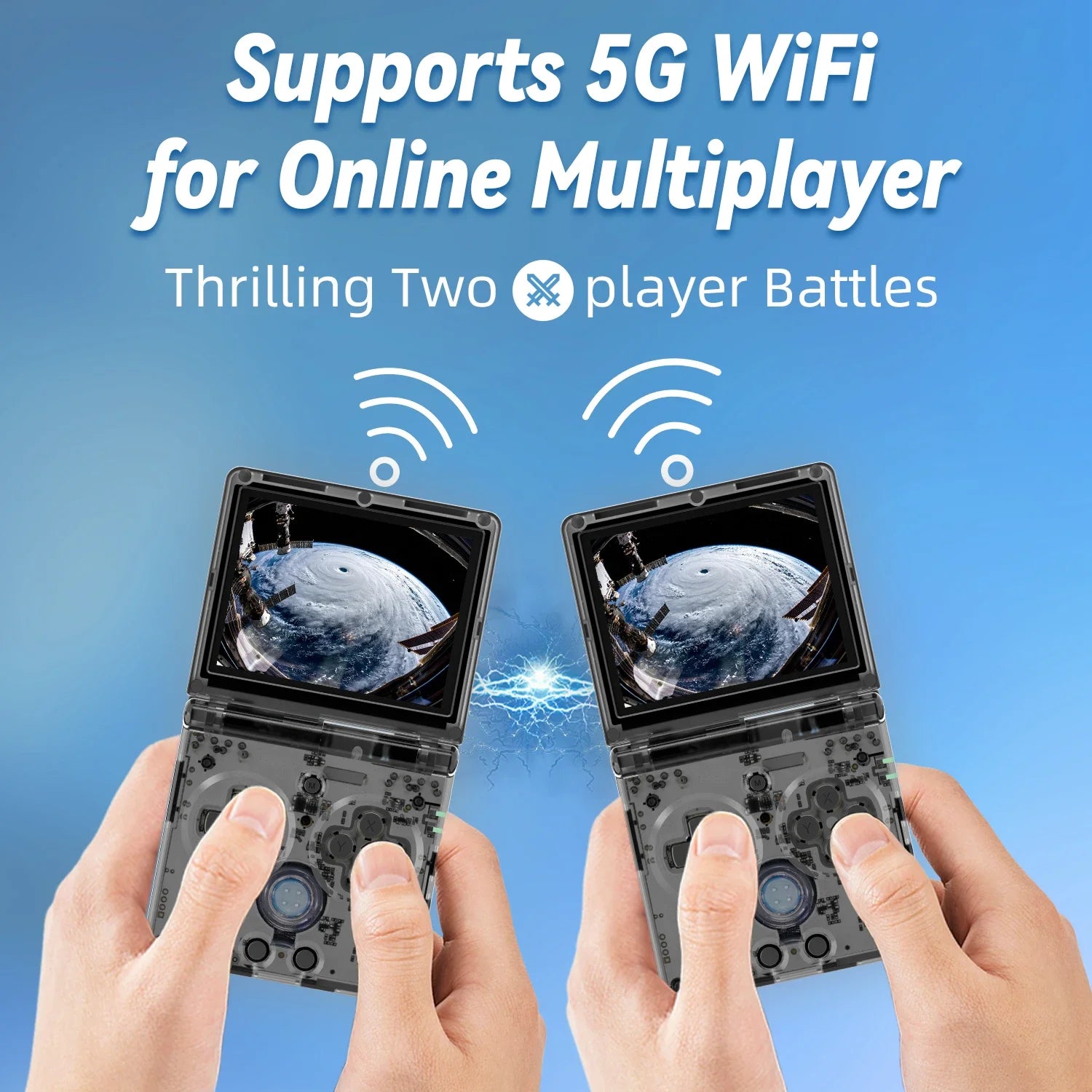 ANBERNIC RG35XXSP Retro Flip Handheld Game Console 3.5" IPS Screen Linux H700 Video Game Player Support Streaming WIFI Bluetooth