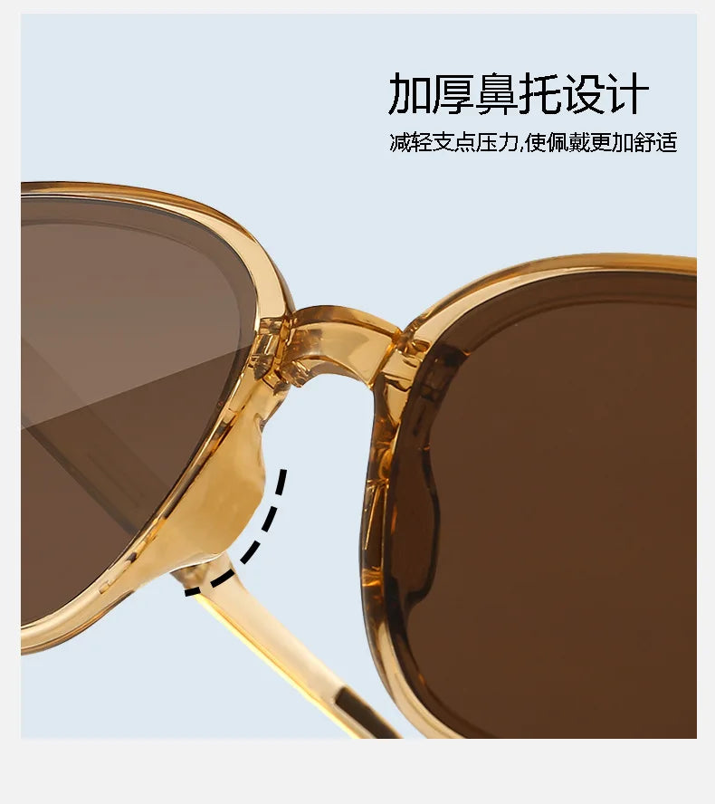 New Folding Sunglasses Fashion Sun Protection Folding Sunglasses Women Advanced Sense ins