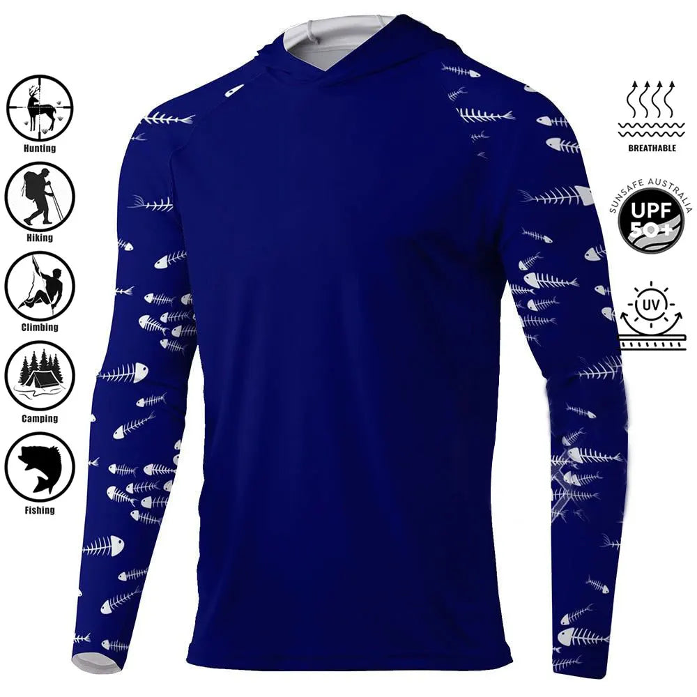 Fishing Shirt Hoodie,UPF 50+ Uv Protection Quick Dry Tops Breathable Outdoor Moisture Wicking Jersey Fishing Apparel shirt