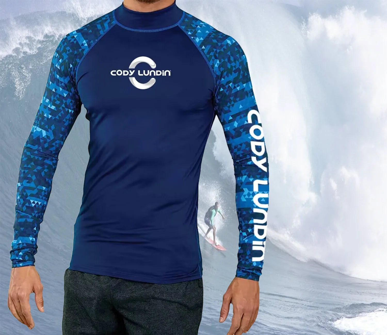 Cody lundin Men's Long Sleeve Shirt UPF 50+ UV Protection Sunscreen Sweatshirt for Hiking Running Workout Swim Surf Rash Gaurd