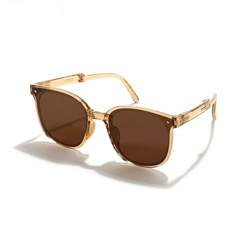 New Folding Sunglasses Fashion Sun Protection Folding Sunglasses Women Advanced Sense ins