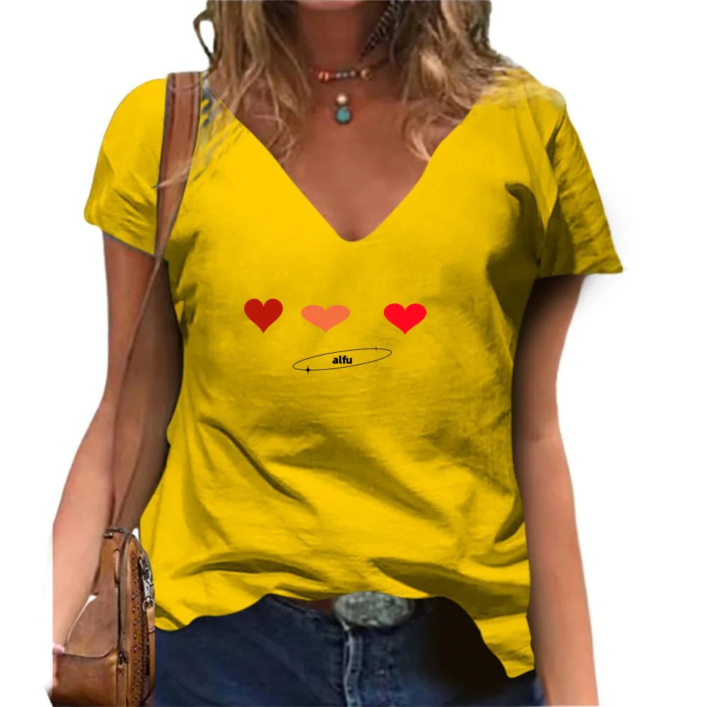 Harajuku Solid Color Gradation T Shirt For Women New 3D Girls Short Sleeve Tops Casual Ladies T-shirts Oversized Women Clothing