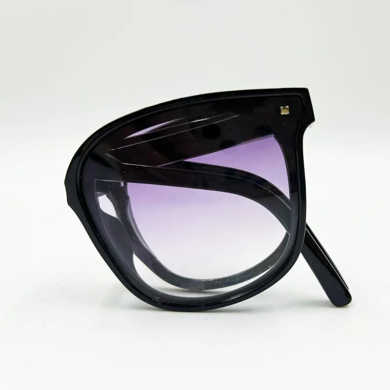 New Folding Sunglasses Fashion Sun Protection Folding Sunglasses Women Advanced Sense ins