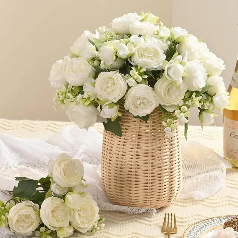 1Bundle 5 Flower Persian Peony Wedding Bouquet Artificial Flower Peony Valentine Decoration Diy Vase Home Living Room Decoration