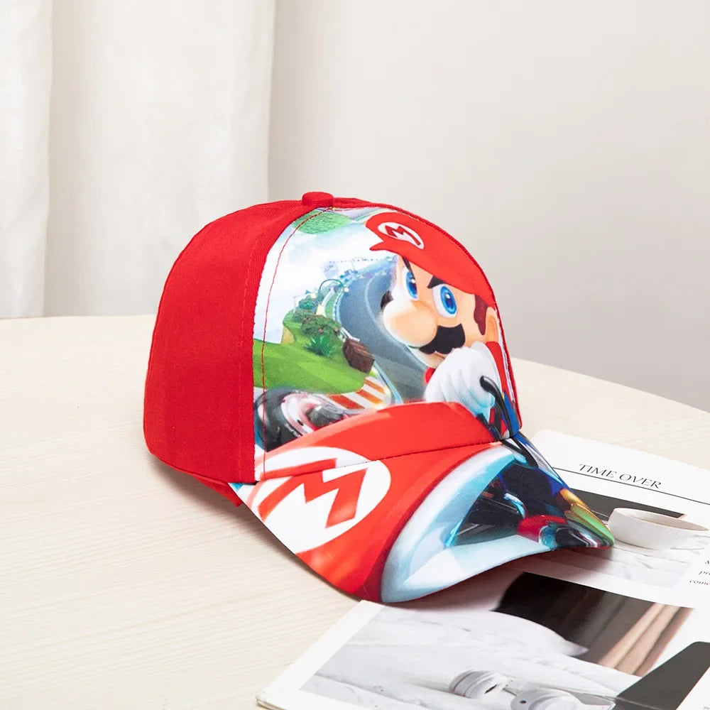Super Mario Bros Embroidery Outdoor Leisure Sun Baseball Cap for Boy Girl Cotton Breathable Child Cap Sun Protection Hat Gifts