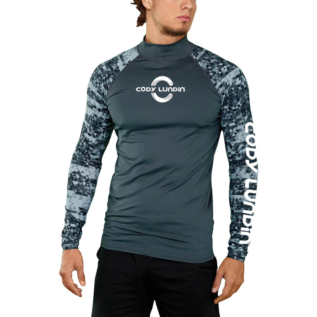 Cody lundin Men's Long Sleeve Shirt UPF 50+ UV Protection Sunscreen Sweatshirt for Hiking Running Workout Swim Surf Rash Gaurd