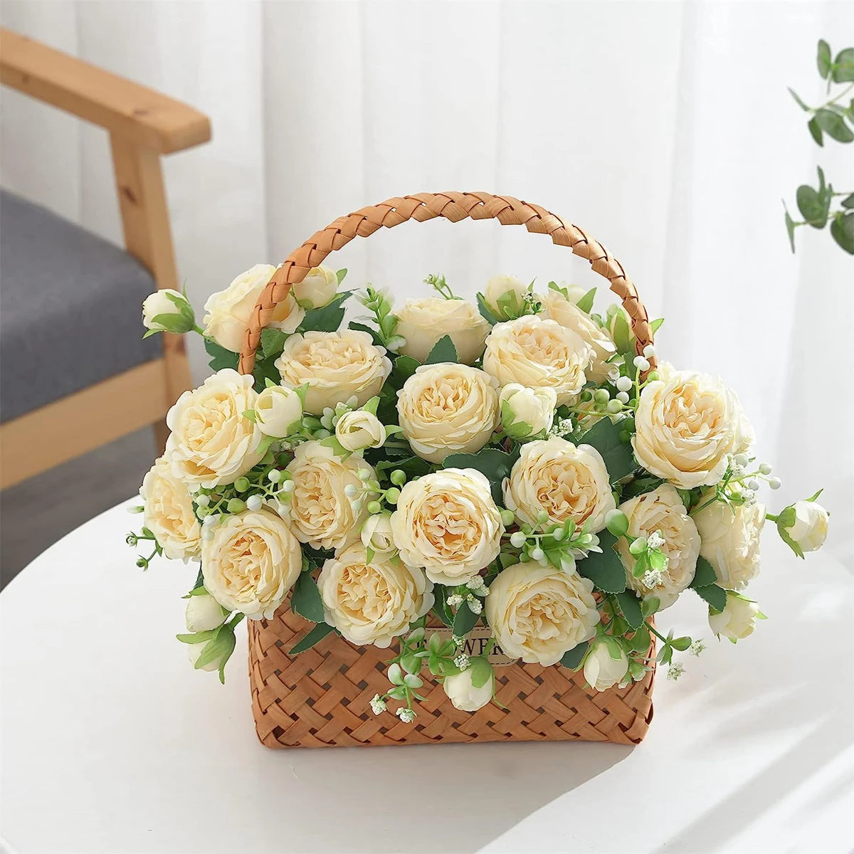 1Bundle 5 Flower Persian Peony Wedding Bouquet Artificial Flower Peony Valentine Decoration Diy Vase Home Living Room Decoration