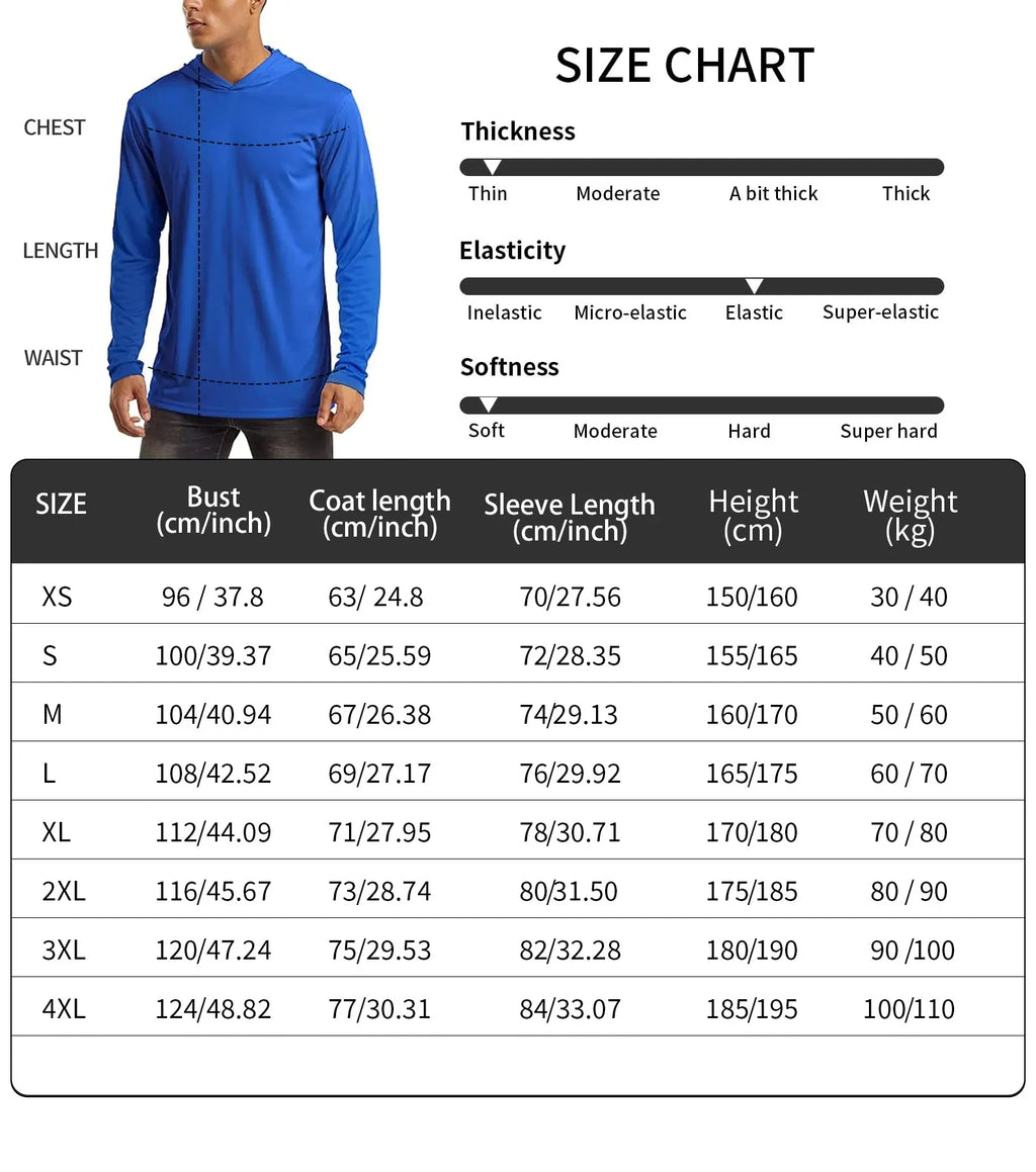 Fishing Shirt Hoodie,UPF 50+ Uv Protection Quick Dry Tops Breathable Outdoor Moisture Wicking Jersey Fishing Apparel shirt