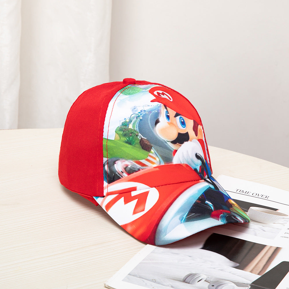 Super Mario Bros Embroidery Outdoor Leisure Sun Baseball Cap for Boy Girl Cotton Breathable Child Cap Sun Protection Hat Gifts