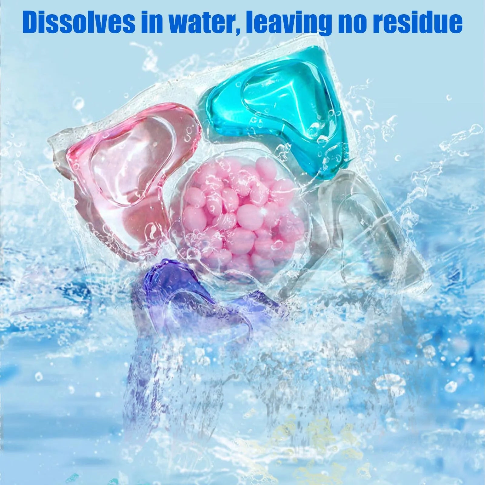 HOT 5 In 1 Laundry Beads, Super Clean Scented Laundry Beads, Long Lasting And Softener, Deep Cleaning Laundry 50 Capsules 400ml