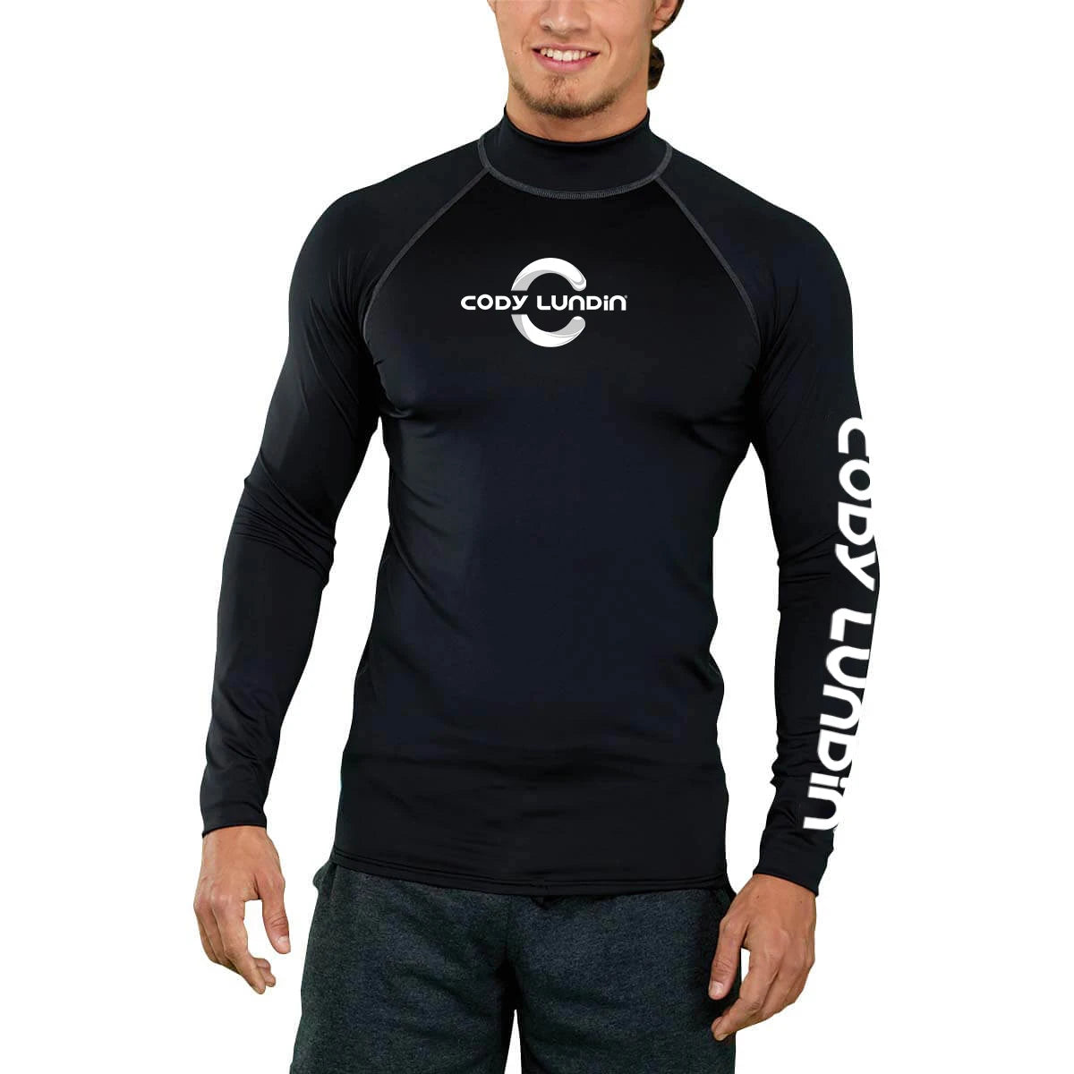 Cody lundin Men's Long Sleeve Shirt UPF 50+ UV Protection Sunscreen Sweatshirt for Hiking Running Workout Swim Surf Rash Gaurd
