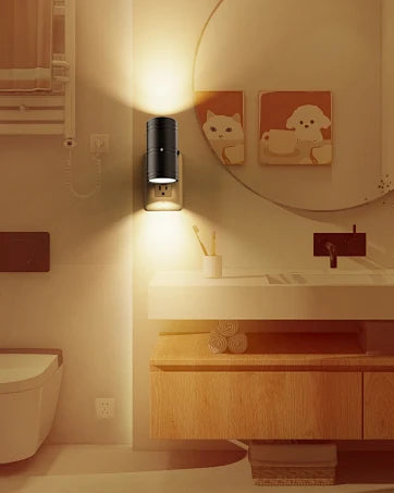 LED Night Light Plug In Smart Motion Sensor Light Dimmable Wall Lamp for Home Aisle WC Hallway Stair Kitchen Bedroom Night Lamp