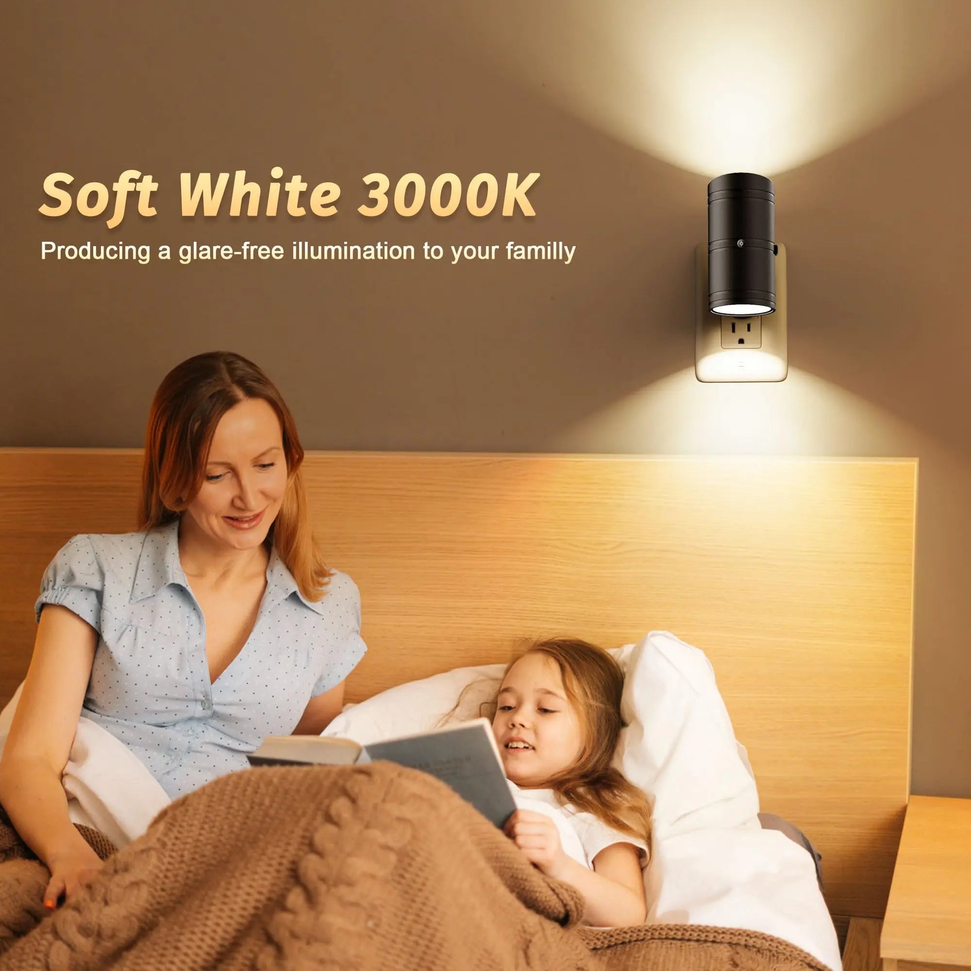 LED Night Light Plug In Smart Motion Sensor Light Dimmable Wall Lamp for Home Aisle WC Hallway Stair Kitchen Bedroom Night Lamp