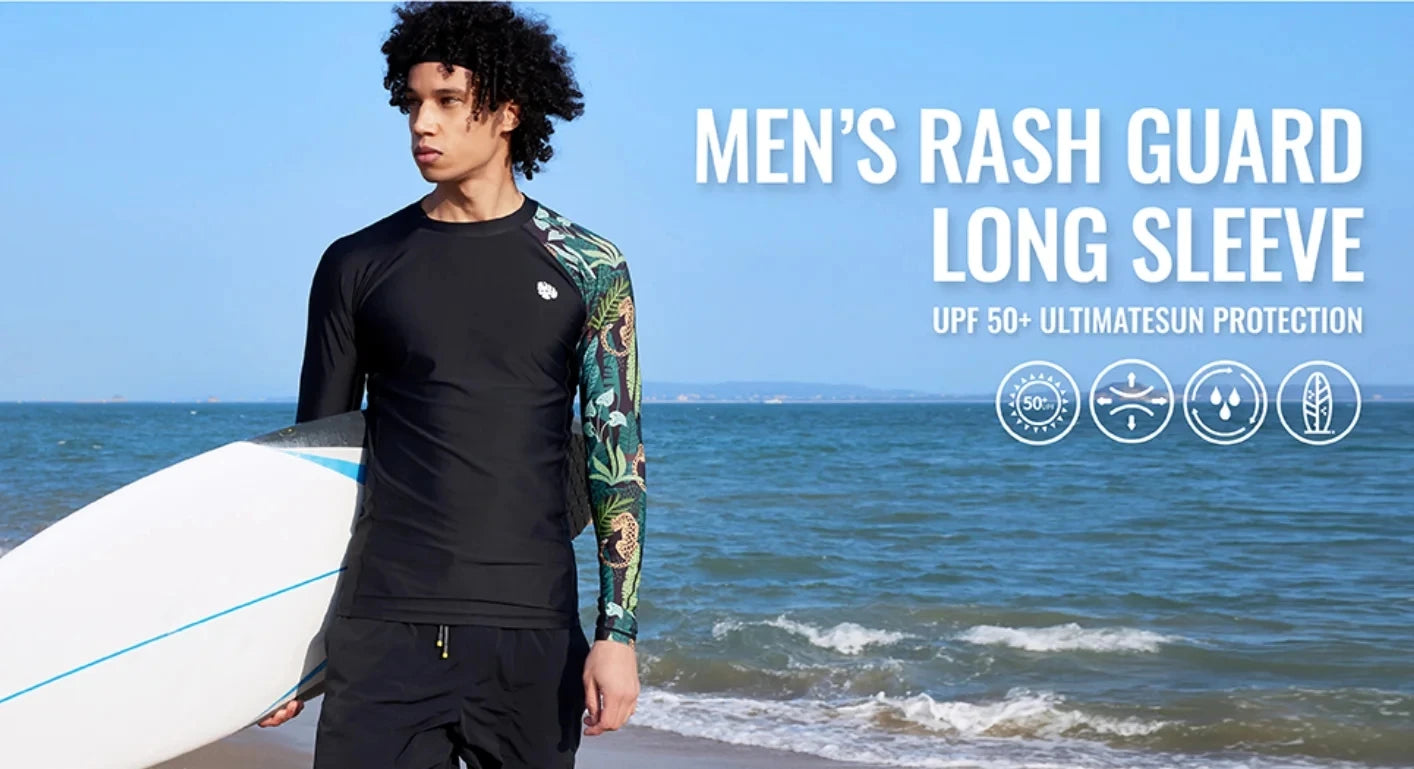 Cody lundin Men's Long Sleeve Shirt UPF 50+ UV Protection Sunscreen Sweatshirt for Hiking Running Workout Swim Surf Rash Gaurd