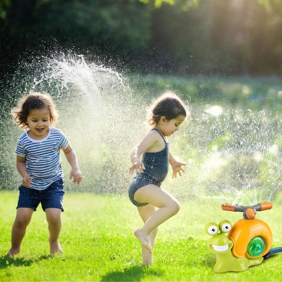 2 In 1 Snail Water Sprinkler Baseball Toy With 2 Sprinkler Nozzles 360 Rotating Spray Baseball Sprinkler Summer Water Toy For 4